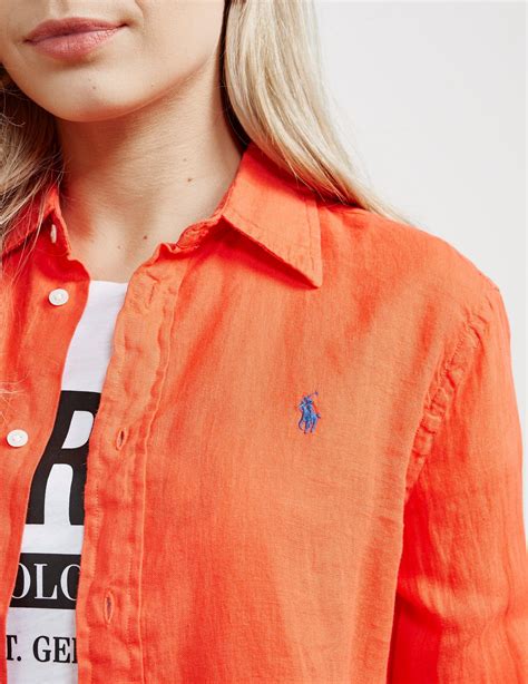 Polo Ralph Lauren Womens Linen Long Sleeve Shirt Online Exclusive