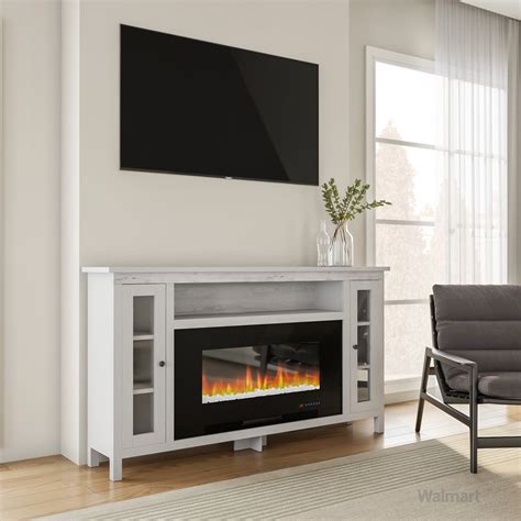 Cambridge Somerset 70 In White Electric Fireplace Tv Stand With Multi