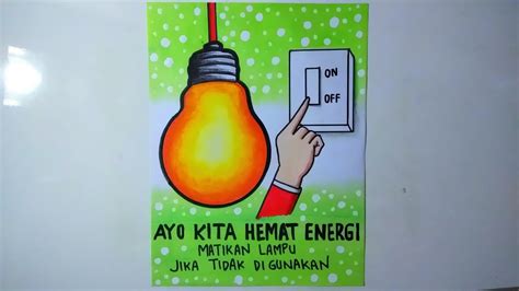 Membuat Poster Tema Hemat Energi POSTER HEMAT ENERGI YouTube