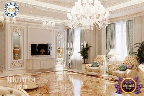 Royal Style Living Room Interior Design By Luxury Antonovich Design By