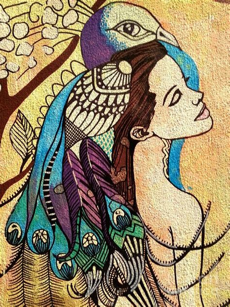 Peacock Woman Painting By Amy Sorrell Fine Art America