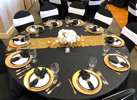 Black White And Gold Party White Party Decorations Black And Gold
