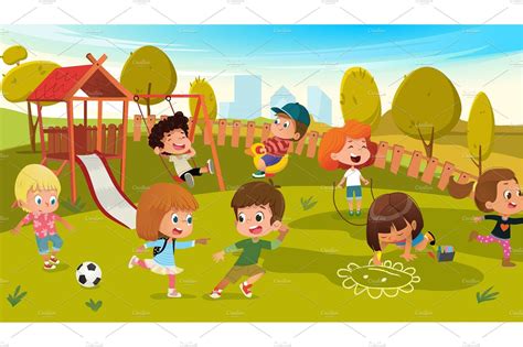 Clipart Children Illustration Kids Playing Girl Cartoon Images And