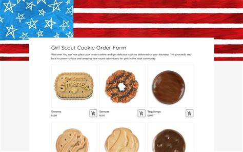 Girl Scout Cookie Order Form Template For Whatsapp