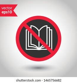 No Book Icon Prohibited Reading Vector Stock Vector Royalty Free