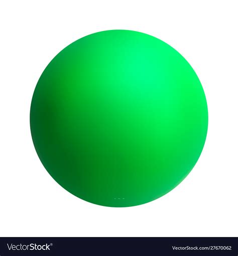 Green Ball On White Isolated Background Royalty Free Vector