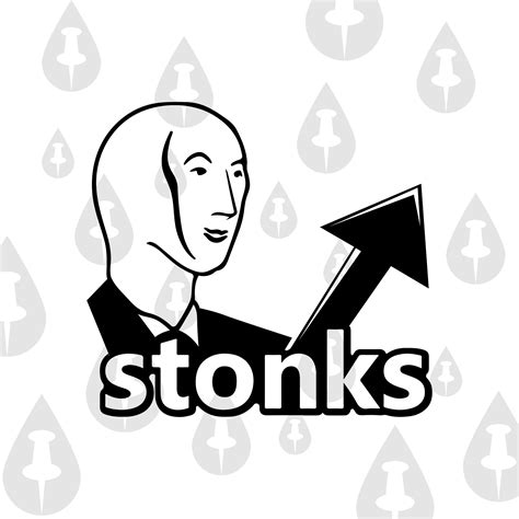 Stonks Funny Meme Svg Logo And Face Gme Gamestop Amc Etsy
