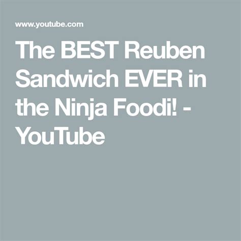Sometimes there is nothing like a good messy reuben sandwich! The BEST Reuben Sandwich EVER in the Ninja Foodi ...