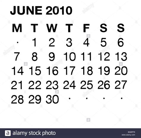 Calendar 2010 Hi Res Stock Photography And Images Alamy