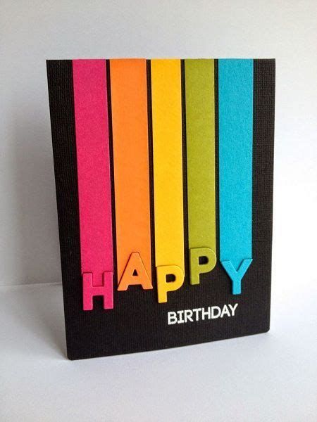 This diy birthday card by grâce belle only takes 15 minutes to make and uses minimal supplies. 10 Cool Handmade Birthday Card ideas - 2HappyBirthday