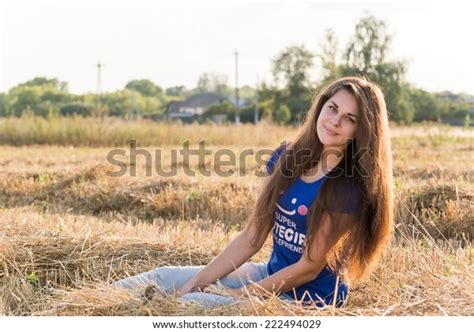 Teen Girl Resting Field Stock Photo 222494029 Shutterstock