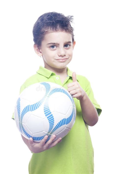 Boy Holding A Ball Stock Image Image Of Childhood Concept 34518493