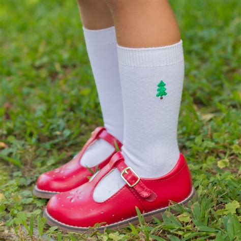 Christmas Tree Knee Socks Dressie Jessie Smocking