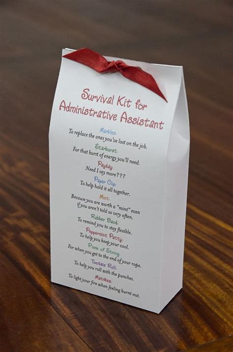 10 awesome administrative assistants day gift ideas inorder to you wouldn't need to search any more. Survival Kit for Administrative Assistants Printable PDF ...