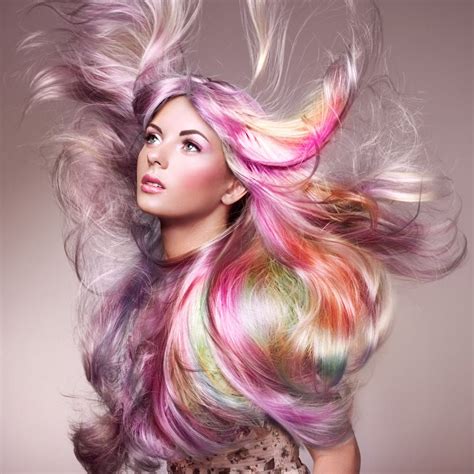 Beauty Fashion Model Girl With Colorful Dyed Hair By Oleg Gekman On