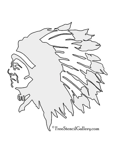 Native American Chief Stencil Free Stencil Gallery
