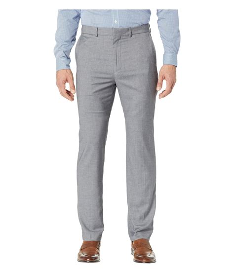 Dockers Synthetic Slim Fit Flat Front Dress Pants With Stretch In Light