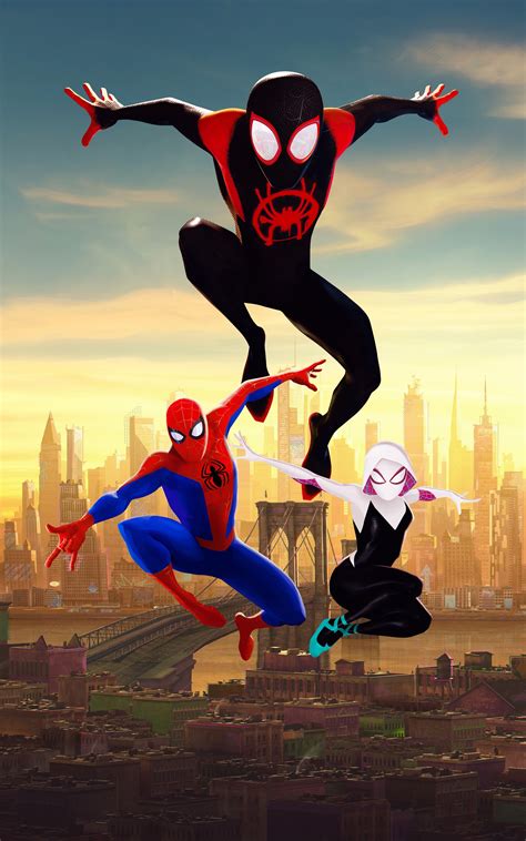 Into The Spider Verse Iphone Wallpaper In 2020 Spiderman Spider Verse Spiderman Art