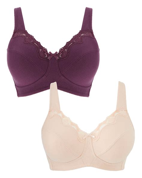 2 Pack Sarah Full Cup Non Wired Bras Ambrose Wilson