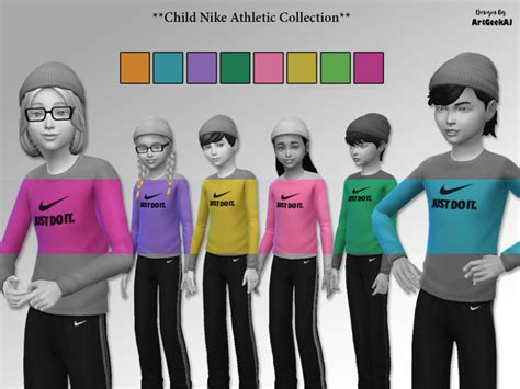 The Sims Resource Child Nike Athletic Shirts