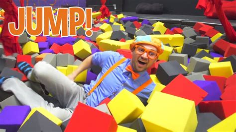 Blippi Visits An Indoor Trampoline Park Learn Animals And Colors For
