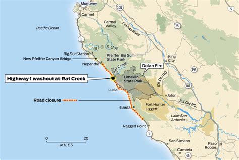 Map Of Hwy 1 California Topographic Map Of Usa With States