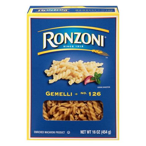 Ronzoni No 126 Gemelli Pasta 16 Oz