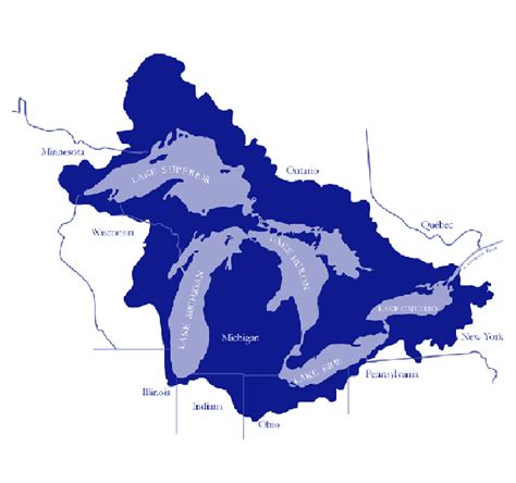 The Drainage Basin Of The Great Lakes Obtained From The Great Lakes