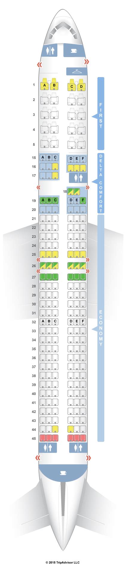 Delta Airlines Seat Map 757