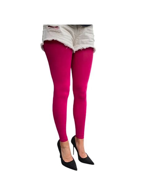 Malka Chic Cherry Pink Opaque Footless Tights Sugar Lips Skin Boutique