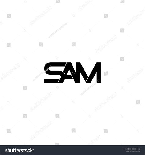 Sam Letter Original Monogram Logo Design Stock Vector Royalty Free
