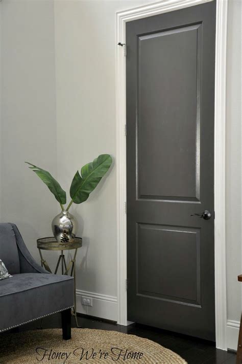 Dark Gray Painted Interior Doors Black Fox Sherwin Williams I Grey