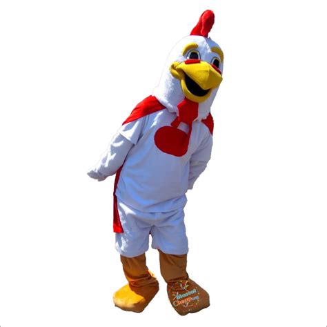 White Big Cock Mascot Costume