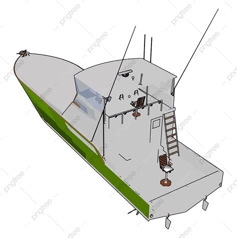 Gambar Kapal Vektor Ikon Kapal Patroli Latar Belakang Senjata