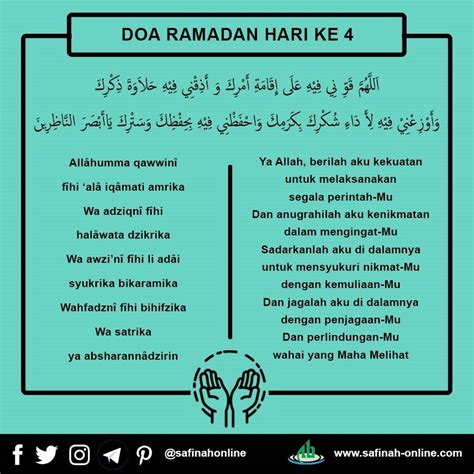 Doa Ramadhan Hari Ke 4 Doa Ramadan Bersyukur