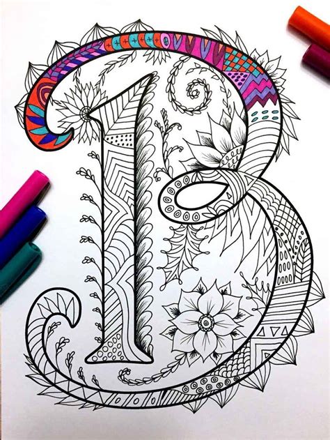 Visit the store tab on the top menu bar or click on the image. Letter B Zentangle - Inspired by the font "Harrington" en 2020