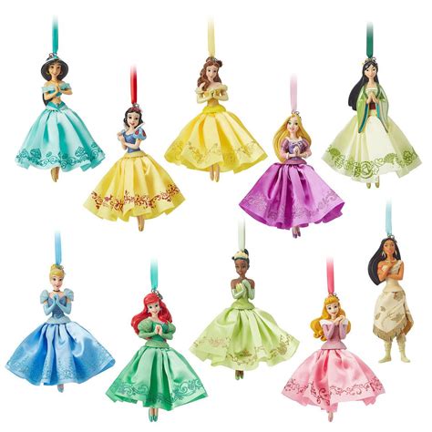 Disney Princess Sketchbook Ornament Set 2018 Disney Princess Ornaments Disney Christmas Tree