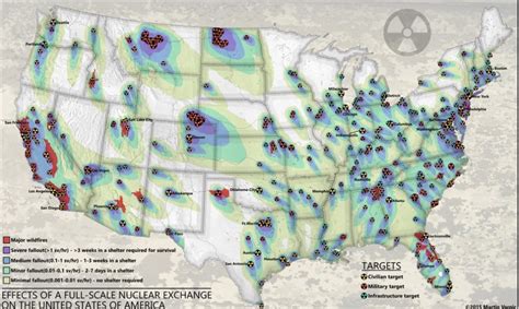 Effects of a hypothetical full-scale nuclear attack on targets in the