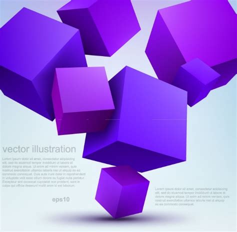 Free Vector Purple 3d Cubes Background Titanui