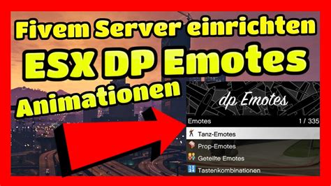 Fivem Server Einrichten 271 ESX DP Emotes Bestes Animationen