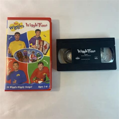 Wiggles The Wiggle Time Vhs 1999 16 Songs Children Video Red