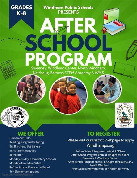 Register For Our After School Program Natchaug Elementary School