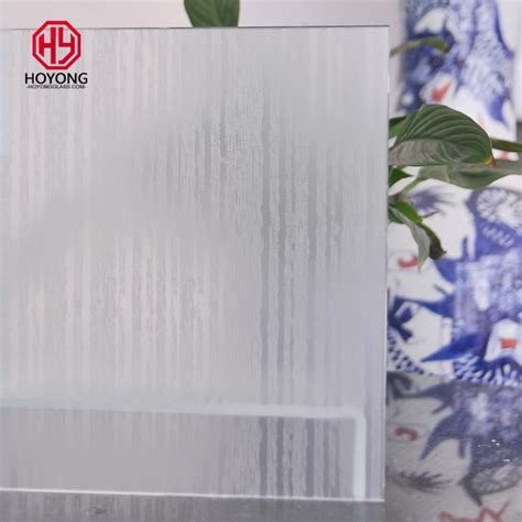 Ultra Clear Partition Frosted Shower Door Acid Etching Glass China