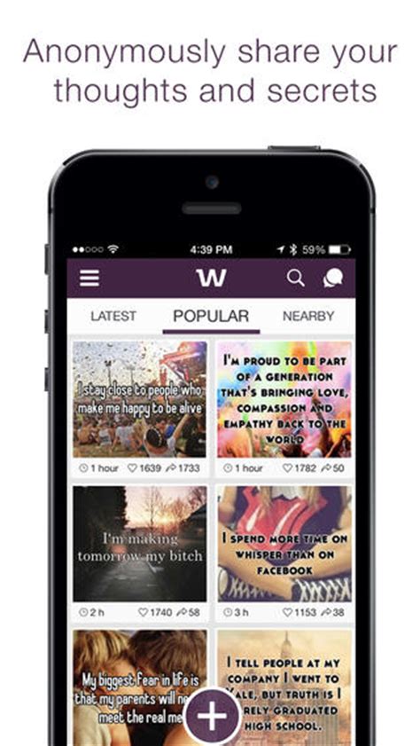 whisper an app for anonymously sharing secrets