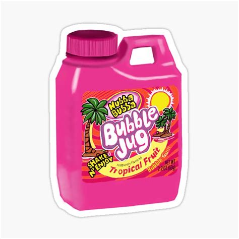 Hubba Bubba Bubble Jug Sticker For Sale By Babybluesstudio Redbubble