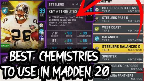 The Best Chems To Use In Madden 20 Full Chemistry Guide In Madden 20