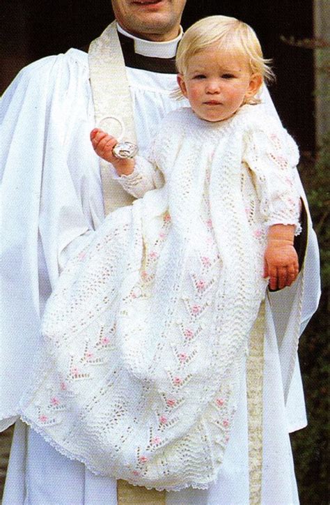 Vintage Babies Heirloom Christening Dress Gown Roses Pattern Etsy