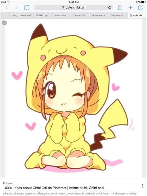 Anime Chibi Kawaii Chibi Anime Kawaii Manga Anime Anime Art Kawaii Girl Pikachu Pikachu