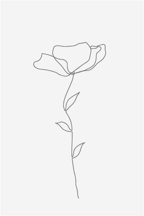 Pin By Alba Martinez Moral On Dibujos Line Art Flowers Minimalist