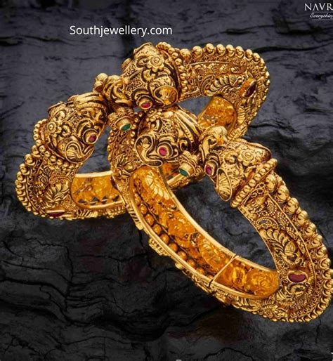 Antique Gold Jewelry Bangles Design Collection Of Precious Jewelry Design